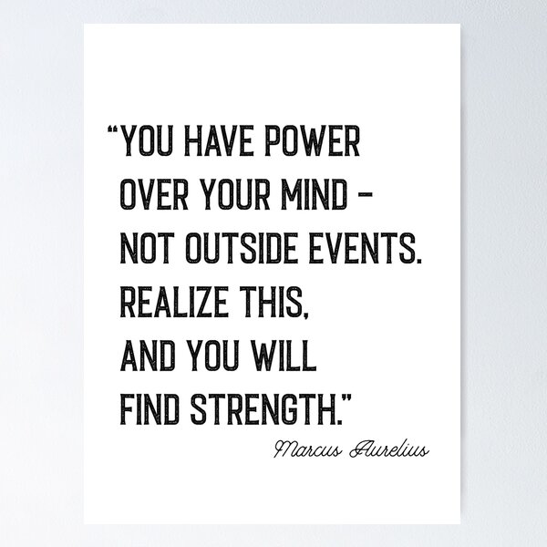 Item preview, 'You have power over your mind' Marcus Aurelius Quote designed and sold by knightsydesign.