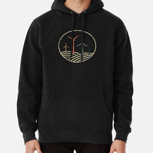 Windmill, Windmills produce clean and green energy Pullover Hoodie