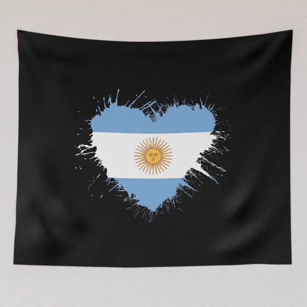 Item preview, Argentina heart flag designed and sold by 1681830934131.