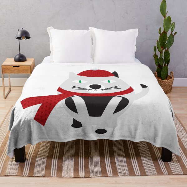 Item preview, Cartoon Cat with Red Hat and Scarf designed and sold by sigdesign.