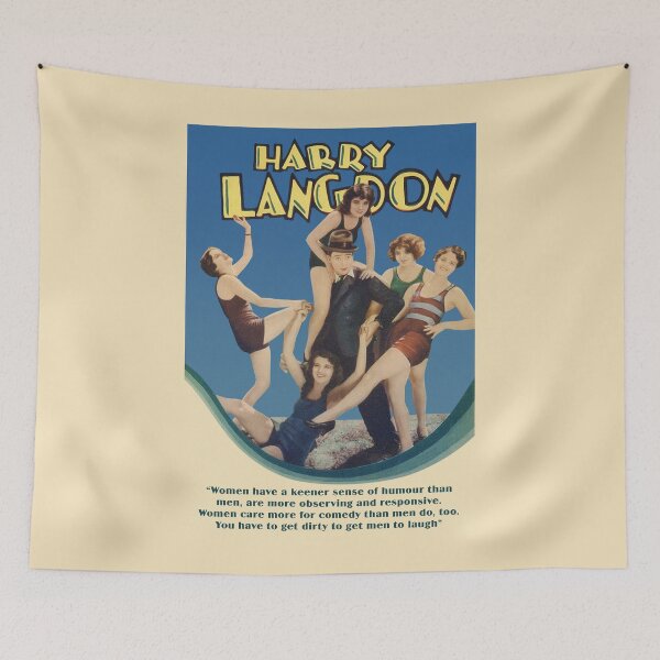 Item preview, Harry Langdon Quotes: “Women Have A Keener Sense Of Humour Than Men, Are More Observing And Responsive. Women Care More For Comedy Than Men Do, Too. You Have To Get Dirty To Get Men To Laugh” designed and sold by TIGERDAVER.