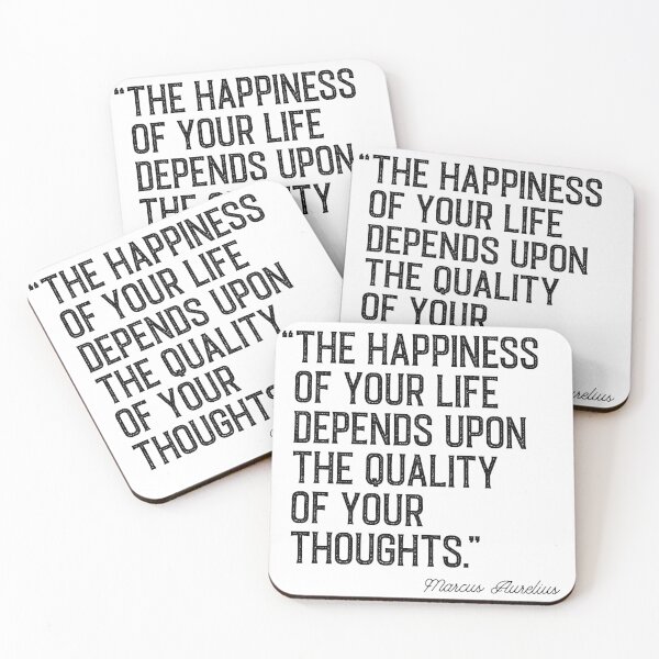 Item preview, Happiness & Thoughts Marcus Aurelius Quote designed and sold by knightsydesign.