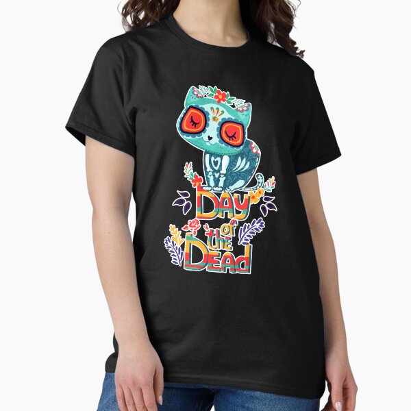 Item preview, Sugar Skull Cat Day of the Dead Dia de los Muertos Cute designed and sold by No Limits T-Shirts.