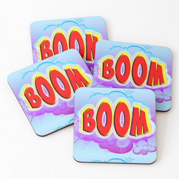 Item preview, Boom Comic Art Word Bubble with Blue Cartoon Explosion designed and sold by Art2Me.
