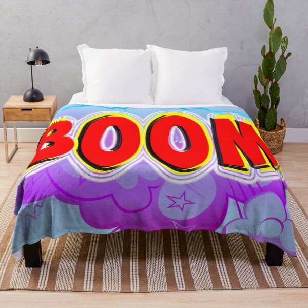 Item preview, Boom Comic Art Word Bubble with Blue Cartoon Explosion designed and sold by Art2Me.