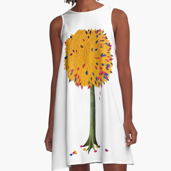 Sonnenschein Baum A-Linien Kleid