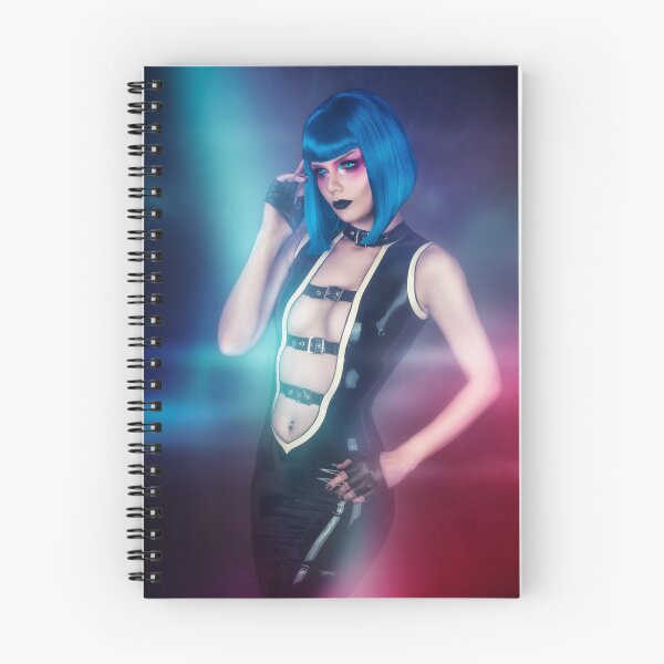 Item preview, Neon Blue - portrait in cyberpunk style  designed and sold by Elisanth.