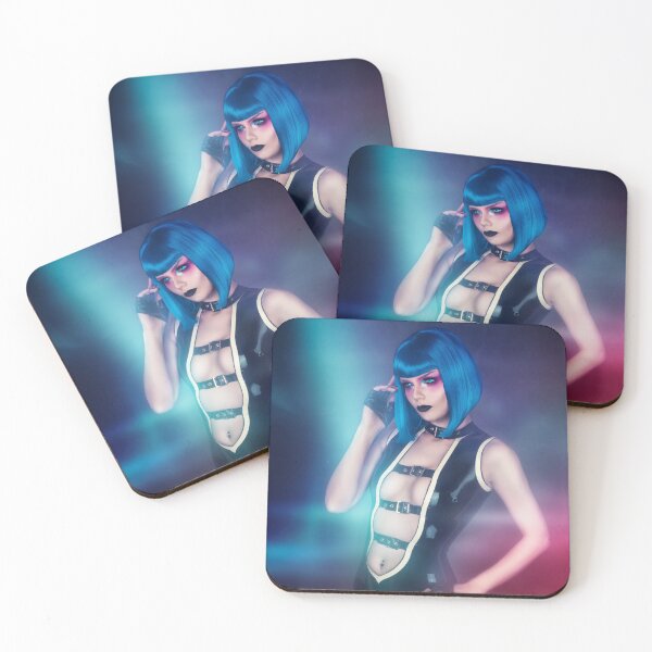 Item preview, Neon Blue - portrait in cyberpunk style  designed and sold by Elisanth.
