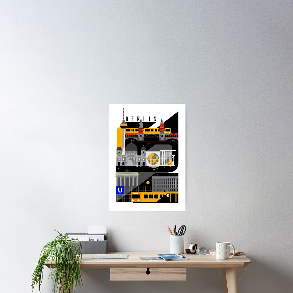 Berlin bei Nacht Poster