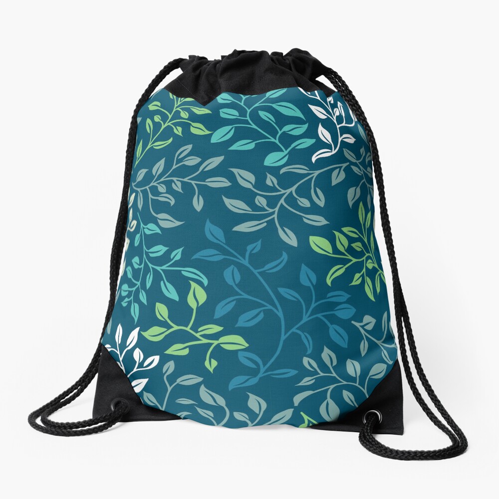 Leafy Tangle Drawstring Bag