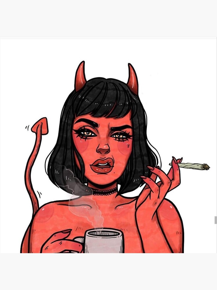 She devil. Дьяволица доминирует стикер. Diablita. Jaydraws. Стикеры дьяволица Фемдом.