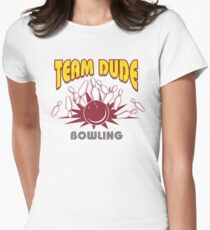 The Dude Bowling T-Shirt Women's Fitted T-Shirt