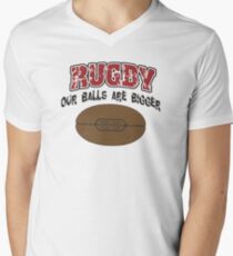 Funny Rugby Men's V-Neck T-Shirt