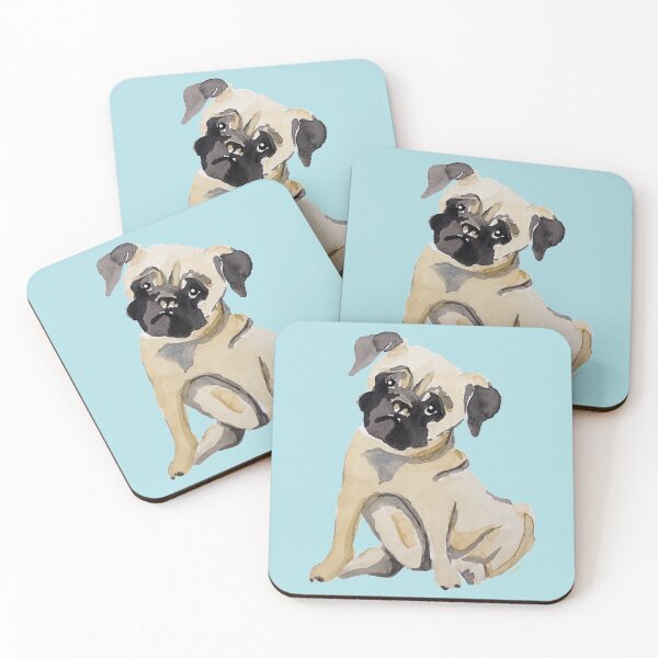 Item preview, Pug Dog Illustration designed and sold by LIMEZINNIASDES.