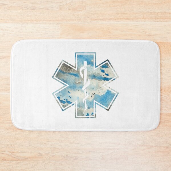 Item preview, Star of life - Blue watercolour  paint pattern designed and sold by qlobba.