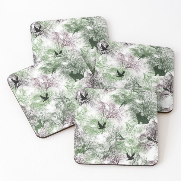 Item preview, Olive green forest pattern designed and sold by hutofdesigns.