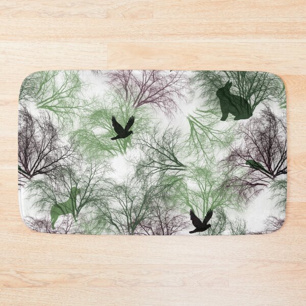 Item preview, Olive green forest pattern designed and sold by hutofdesigns.