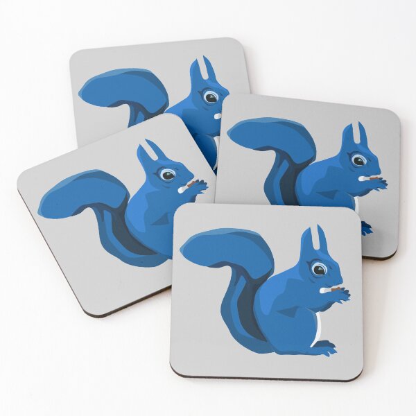 Item preview, Blue Nibbling Squirrel designed and sold by helengarvey.