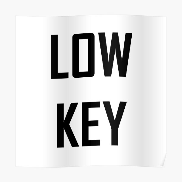 Low Key Posters Redbubble