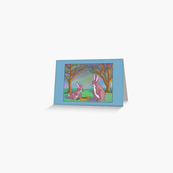 Distracted Easter Bunnies Greeting Card
