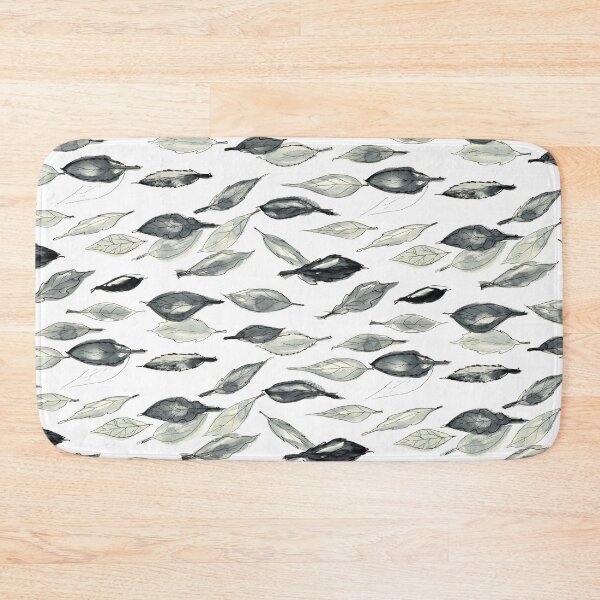 Item preview, Autumnal leaves in grey designed and sold by Aidi Riera.