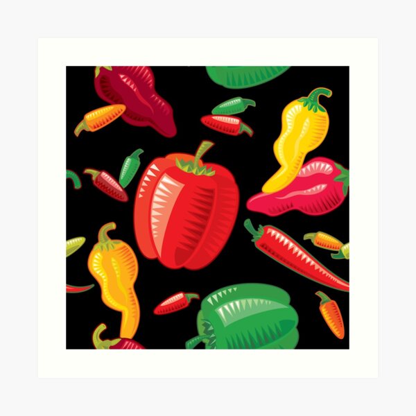 Hot Peppers Art Print