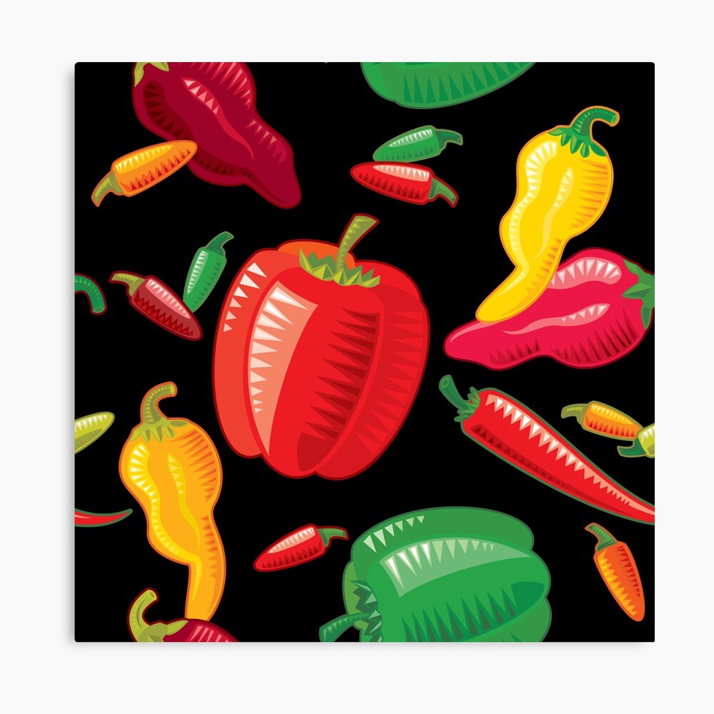 Hot Peppers Canvas Print