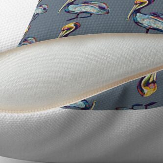 Alternate view of Colorful Pelican by Robert Phelps Floor Pillow