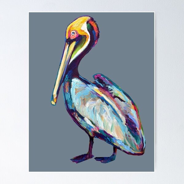 Item preview, Colorful Pelican by Robert Phelps designed and sold by RobertPhelpsArt.