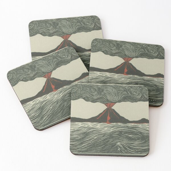 Item preview, Volcano Woodcut designed and sold by BlueSpecsStudio.