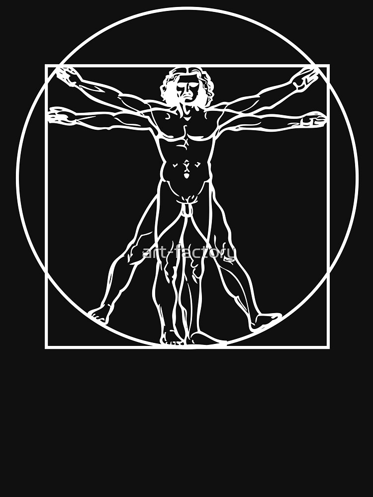 The Vitruvian Man Leonardo Da Vinci T Shirt For Sale By Art Factory Redbubble The