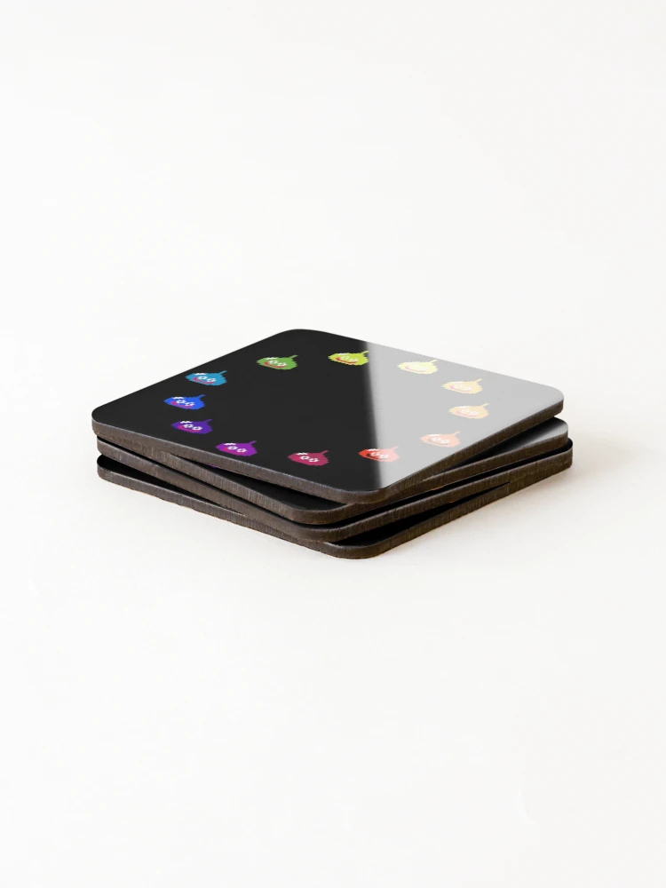 Thumbnail 4 of 5, Coasters (Set of 4), Slime Color Wheel designed and sold by CCCDesign.