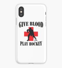 Give Blood Play Hockey iPhone Case