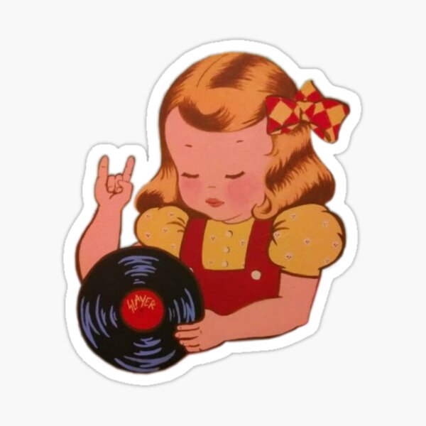 records are rad - retro vibes Sticker