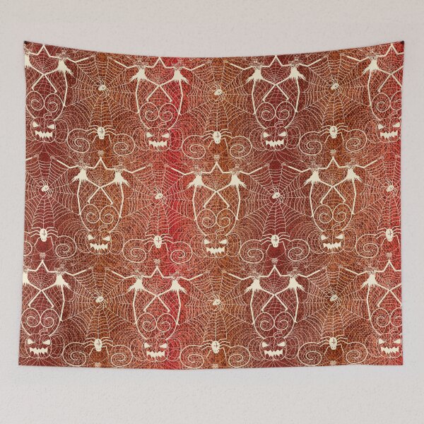 Item preview, Halloween nightmare lace cream on crimson designed and sold by Marlene Wagenhofer.
