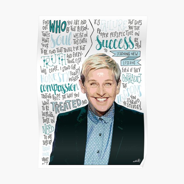 Ellen Degeneres Posters Redbubble