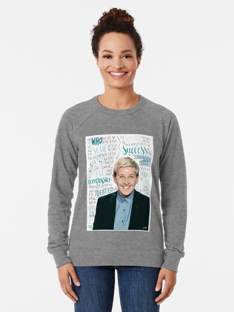 Ellen degeneres off white sales sweatshirt