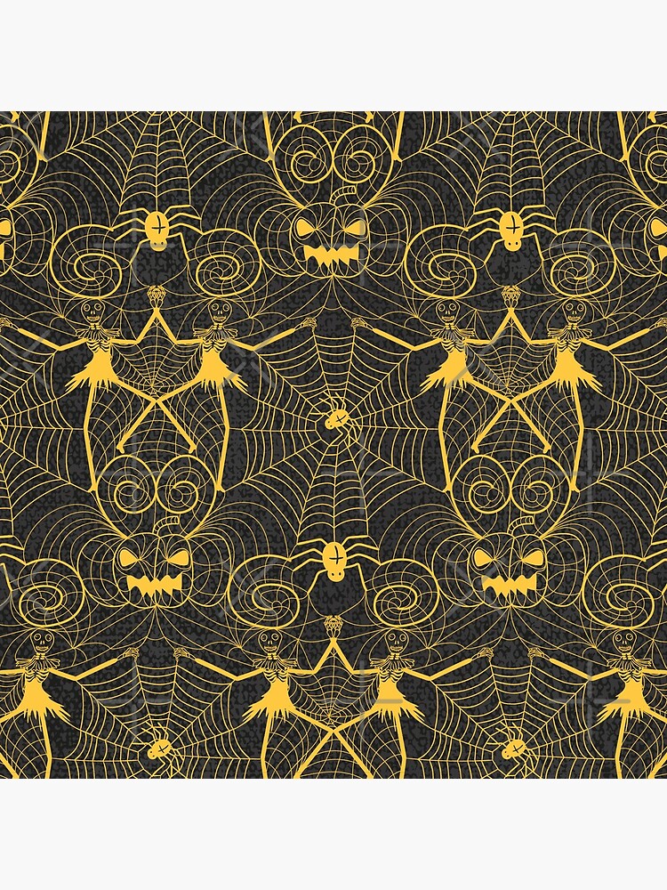 Halloween nightmare lace yellow on black by nobelbunt