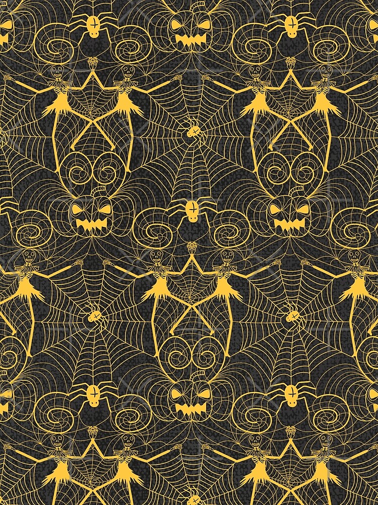 Halloween nightmare lace yellow on black by nobelbunt