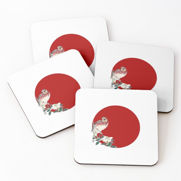 Item preview, Japanese Flag - Long-tailed Rosefinch designed and sold by weavernap.