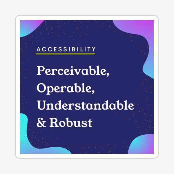It's a Matter of (WCAG) Principles Sticker