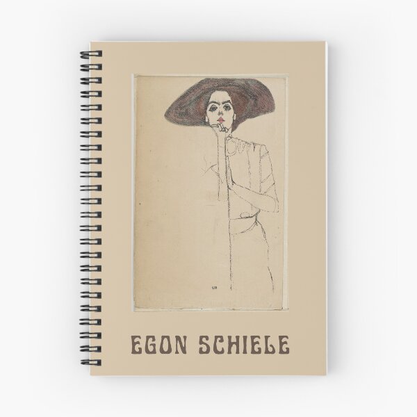 Item preview, Egon Schiele Fine Art Portrait of a Woman (1910) with Schiele's Name in Brown designed and sold by kierkegaard.