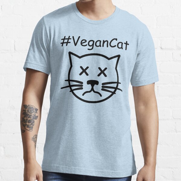 Vegan Cat Black Essential T Shirt for Sale by TheLastStand Redbubble