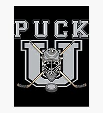 Hockey "PUCK U" Photographic Print