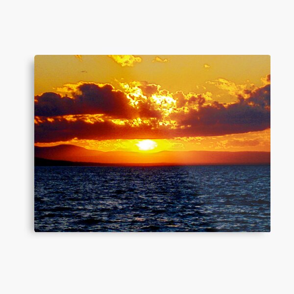 Sunset over Lake Champlain Metal Print