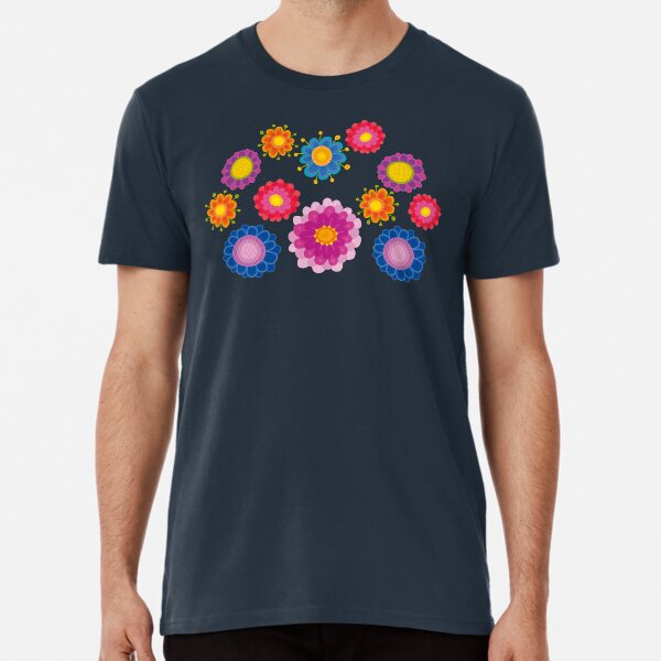Yellow Floral Pattern Premium T-Shirt