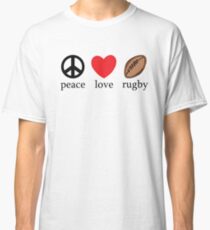Rugby "Peace Love Rugby" Classic T-Shirt