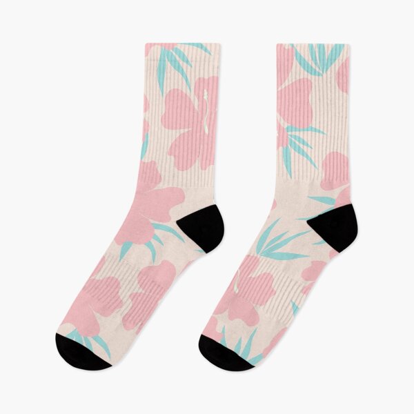 Item preview, Hibiscus flowers in blush and baby blue palette designed and sold by BrankaPD.