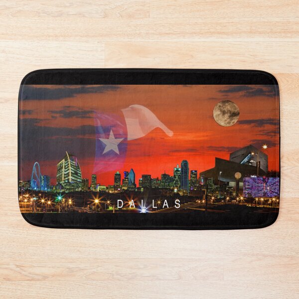 Item preview, DALLAS Sunrise Skyline Supermoon and Text designed and sold by Warren Paul Harris.