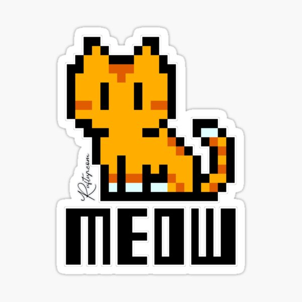 Just Meow saying Hello Sticker